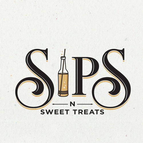 Badge logo with the title 'Logo Design For Sips'