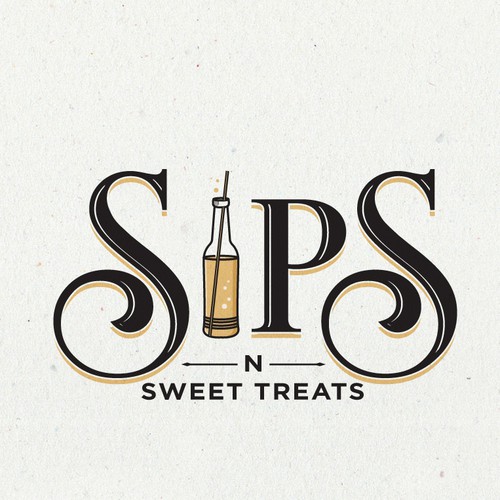 徽章标志，标题为“logo Design For Sips”