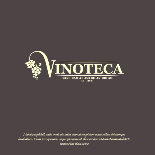 Restaurant brand with the title 'Minimalistic logo with a vintage feel'