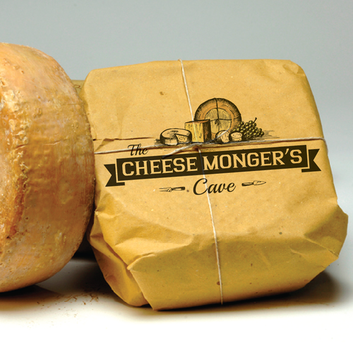 Artisan design with the title 'The Cheese Monger's Cave needs a new logo'