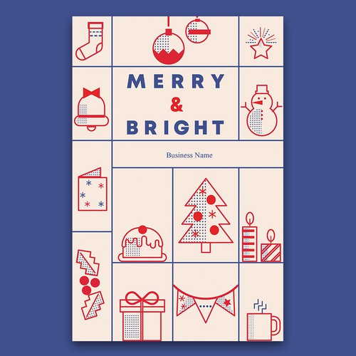 Christmas artwork with the title 'Greeting card'