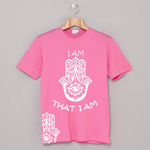 Pink t-shirt with the title 'Yoga T-shirt'