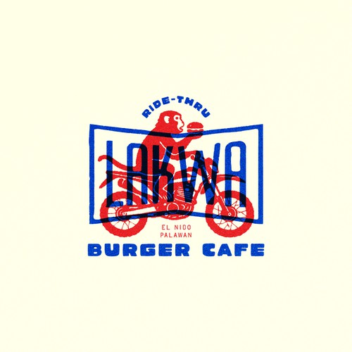 Design with the title 'Logo Concept for Lakwa Burger Cafe'