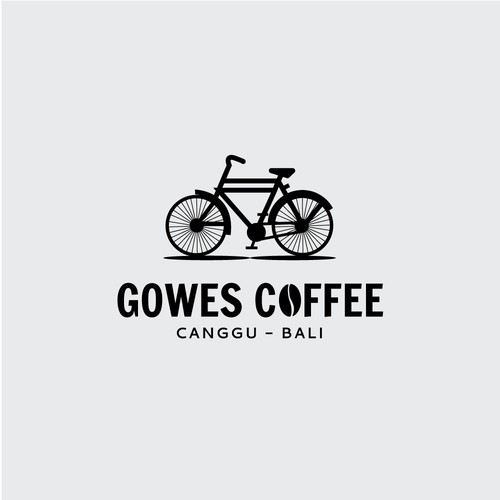 Electric bike logo with the title 'Logo concept for Gowes Coffee Bali'