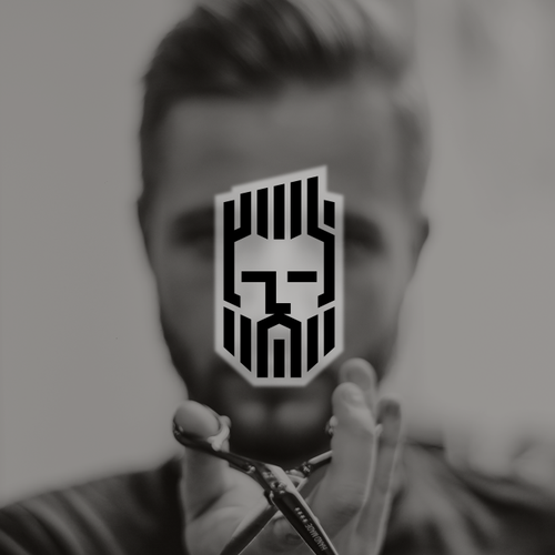 Barber logo with the title 'The Barber Hub Logo Concept'
