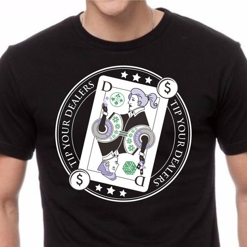 Bar t-shirt with the title 'Card T-Shirt Concept for "Tips Your Dealers" Campaign'