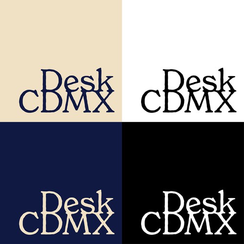Co-working space design with the title 'Desk CDMX'