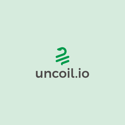 Snake design with the title 'Modern logo for advertising insights platform: Uncoil.io'