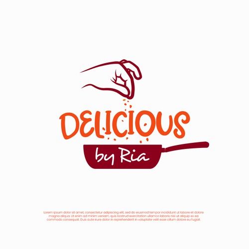 Recipe logo with the title 'Logo for food blog'