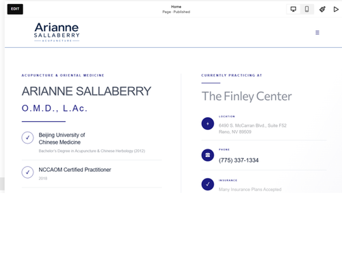 SEO design with the title 'web development and optimization of Arianne sallaberry'