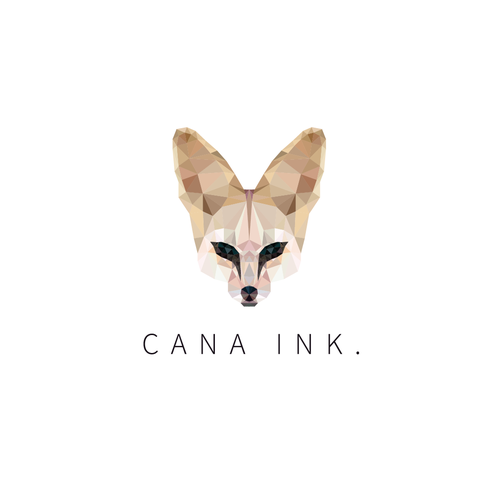 Abstract fox logo with the title 'Logo for CANA INC.'