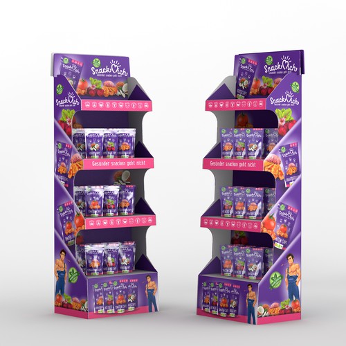 Wrap design with the title 'Snack Mich POS display full wrap'