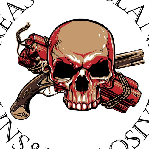 Gun t-shirt with the title 'logo for T shirt print'