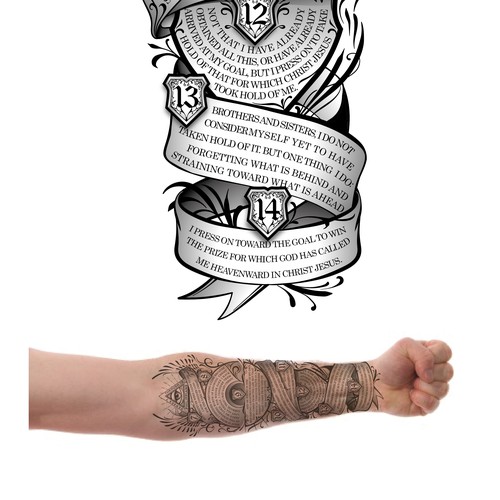 Bible design with the title 'tattoo design'