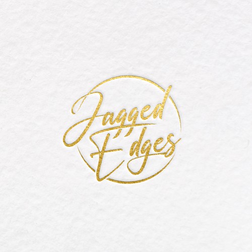 Handwritten design with the title 'Jagged Edges Logo'