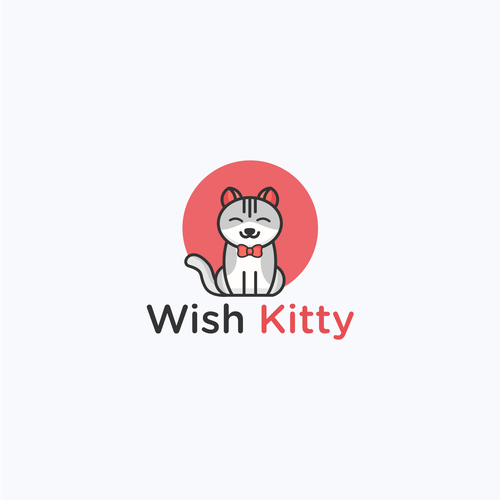 Modern logo with the title 'Wish Kitty'