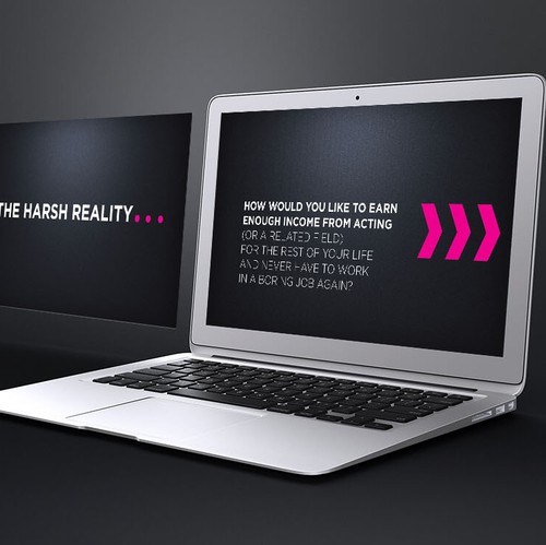 Page layout design with the title 'Power point presentation'