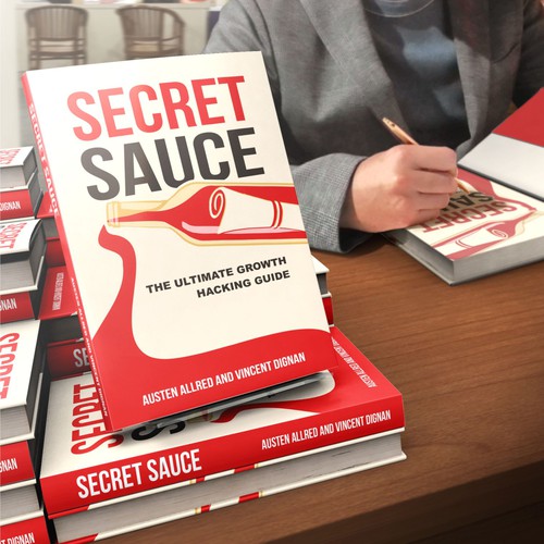 Cooking book cover with the title 'secret sauce'