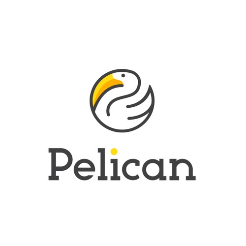 Media brand with the title 'Pelican logo design'