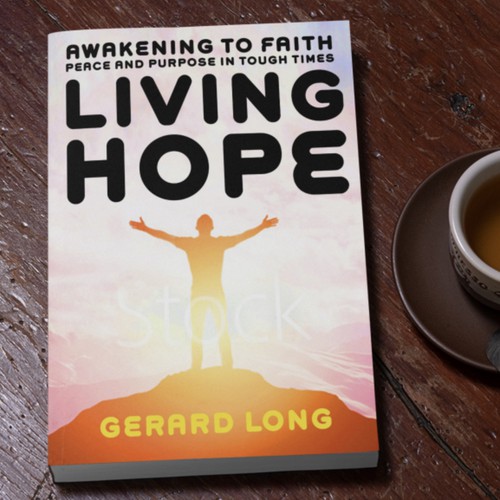 Religious book cover with the title 'Living Hope Religion Book'