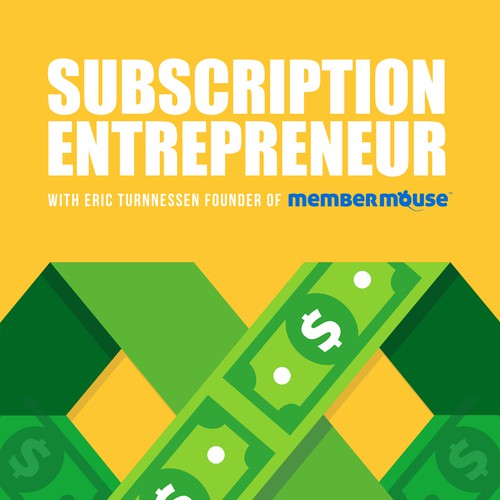 Podcast cover artwork with the title 'podcast design for member mouse'