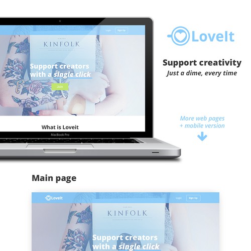 Icon website with the title 'Microtips website redesign'