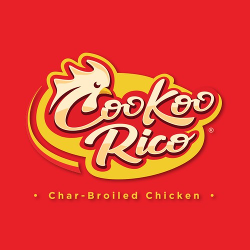 Organic food logo with the title 'Cookoo Rico'