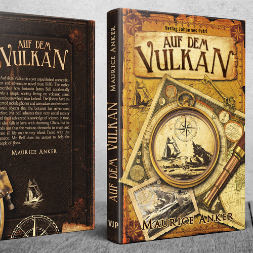 Notebook design with the title 'Auf Dem Vulkan'