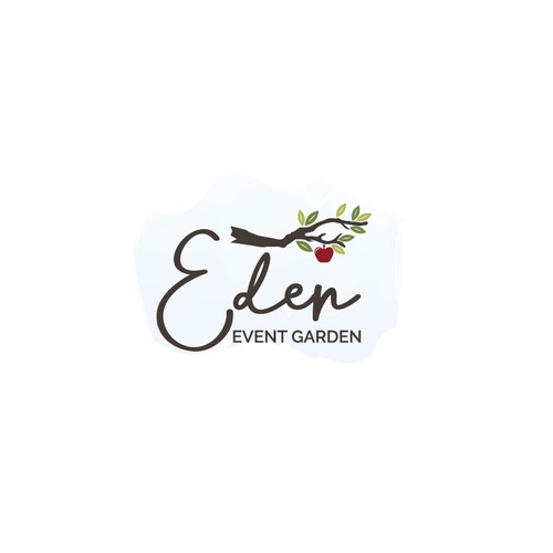 Apple tree logo with the title 'Eden event garden logo'