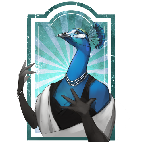 Animal artwork with the title 'Lady Bird'