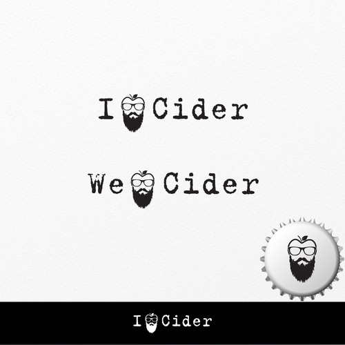 Hipster artwork with the title 'I Love Cider'