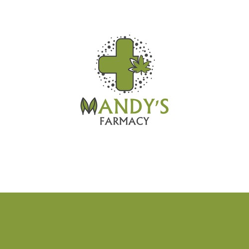 Hemp oil logo with the title 'Mandy's Farmacy'