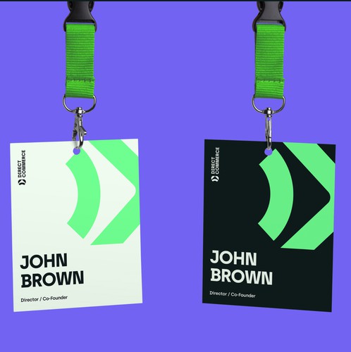 Design with the title 'Direct Commerce — Brand Identity for an AP Automation Leader (Alternative Concept)'