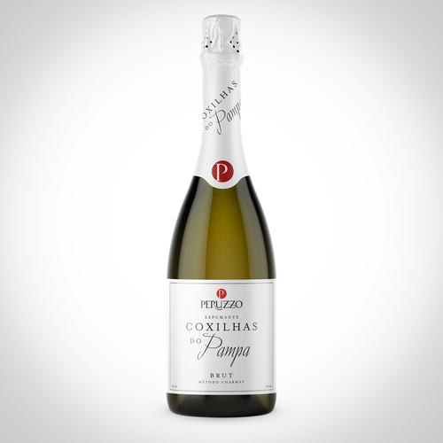 Champagne label with the title 'Label design'