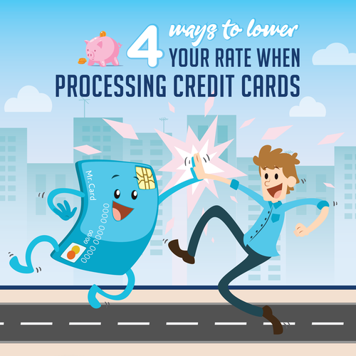 Process design with the title 'Credit Card Infographic'
