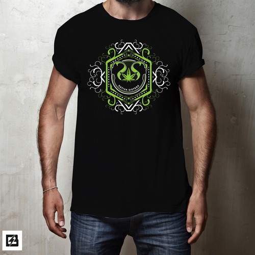 White and green design with the title 'Sativa Sisters'