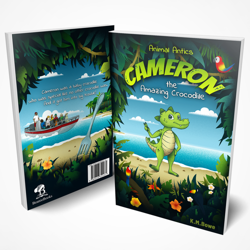Crocodile design with the title 'Children's book cover'