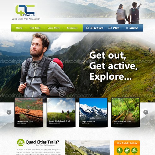Tourism website with the title 'Travel Guide Website Design Concept'