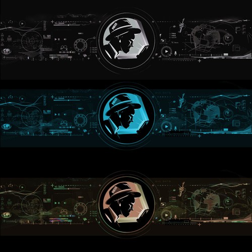 Avatar design with the title 'facebook, twitter, youtube header'