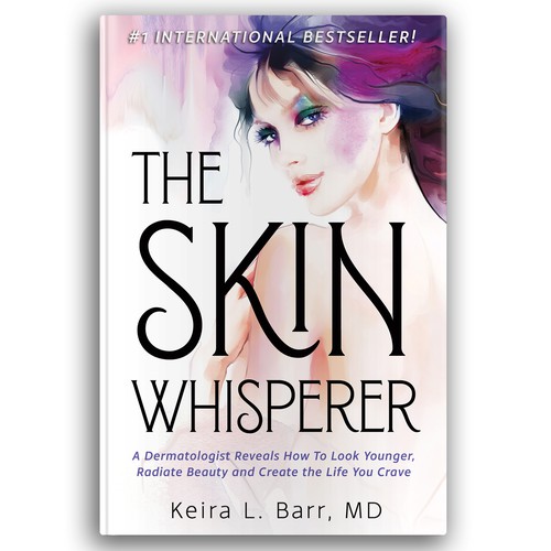 Aesthetic book cover with the title 'Elegant design for a skin-care book'