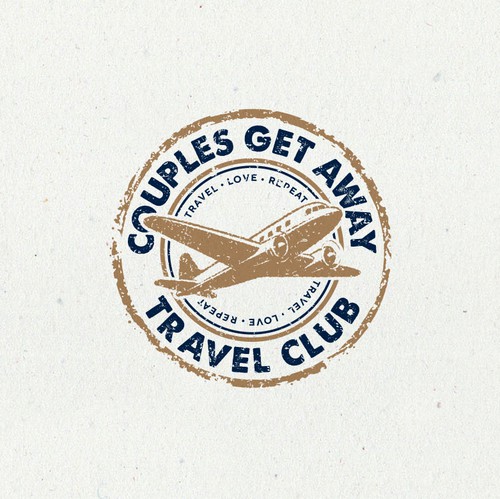 Airborne logo with the title 'Logo concept for Couples Get Away Travel Club'