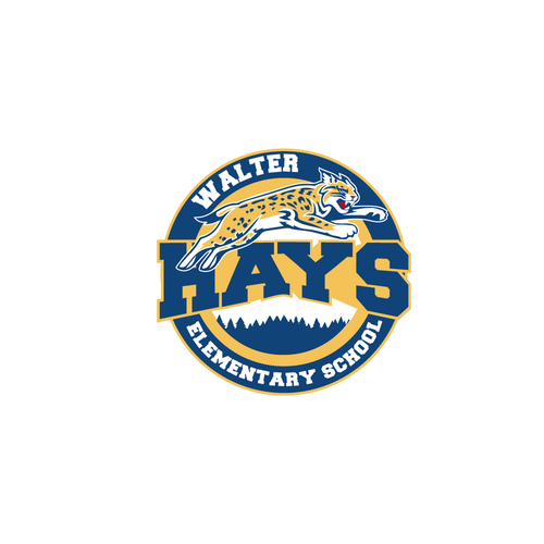 Wildcat logo with the title 'Walter Hays Elementary School logo'
