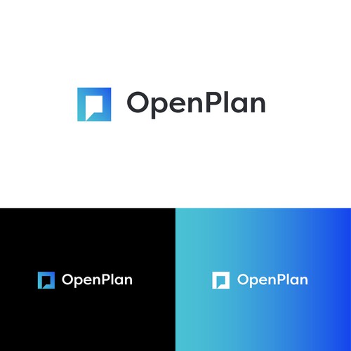 Functional design with the title 'OpenPlan Logo Concept'
