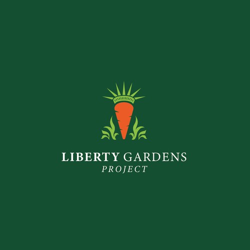 Gardening logo with the title 'Liberty gardens'