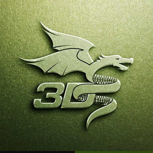 Dragon logo with the title 'Create a new Logo for a 3D Printer Startup!'
