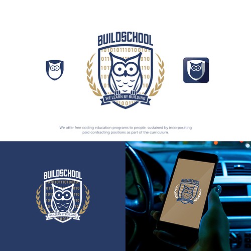 Code design with the title 'Buildschool - Coding Education Bootcamp'