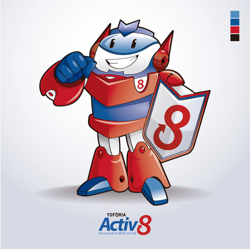 Vector art design with the title 'Character design - robot'