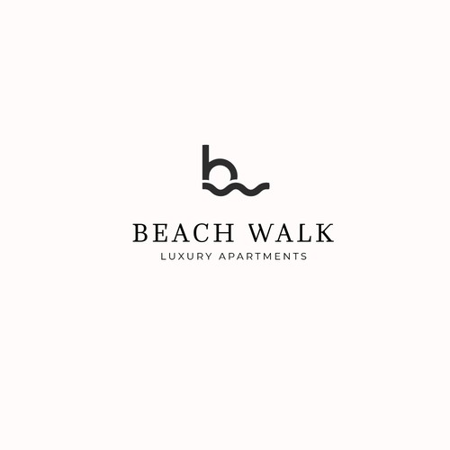 Beach resort logo with the title 'Beach resort'