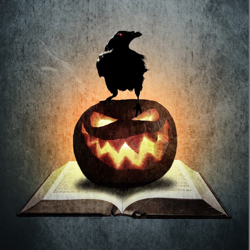 Pumpkin design with the title 'The Samhanach and Other Halloween Treats Book Cover'