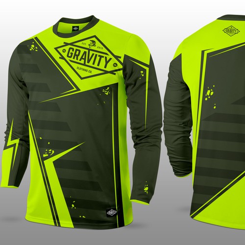 Mountain bike design with the title 'Mountain Bike Riding Gear Creation'